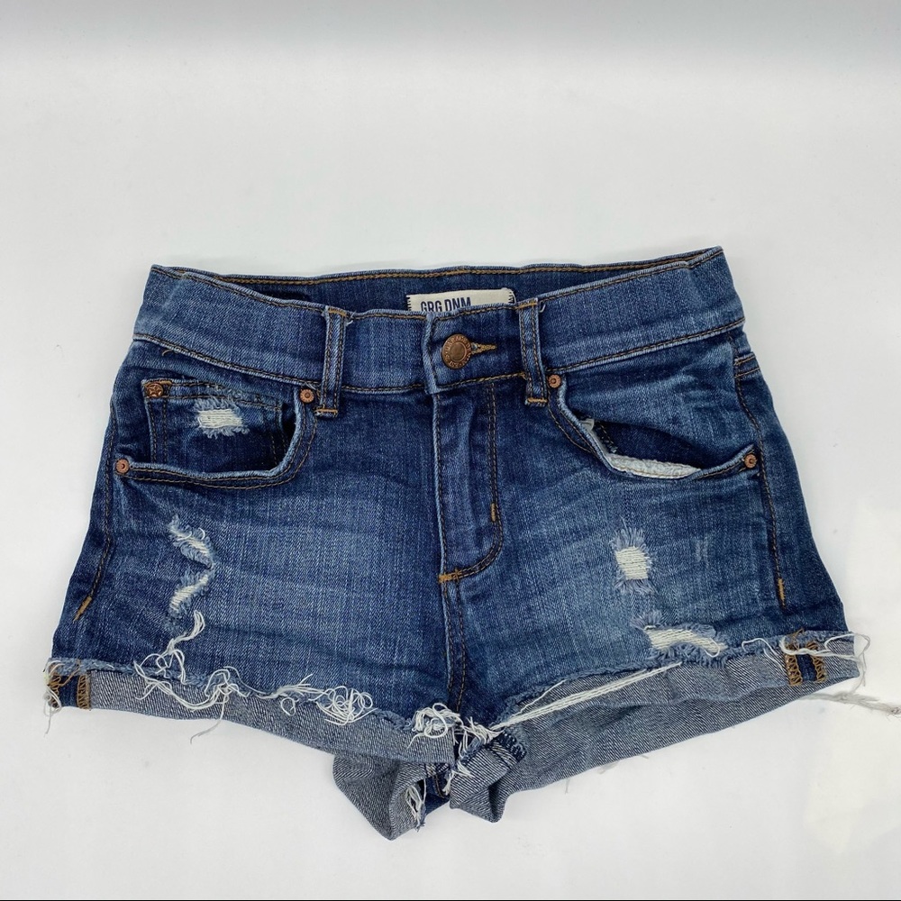 GRG DNM Women High Waist Distressed Denim Short 00